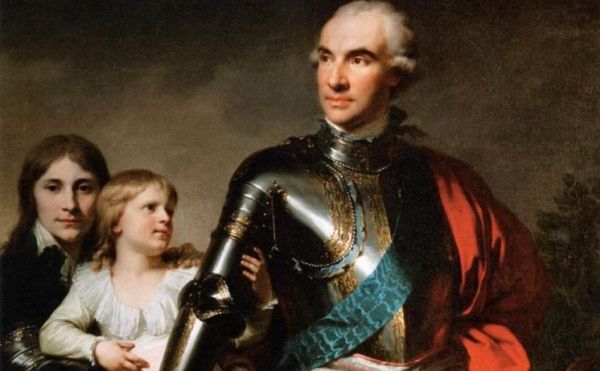 Marszałek konfederacji Stanisław Szczęsny Potocki z synami.
