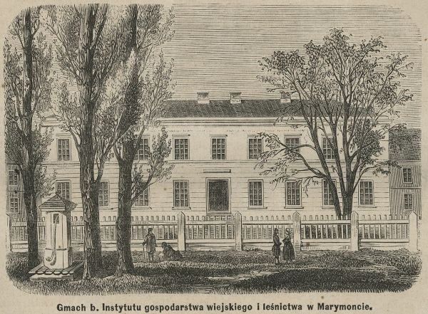 Siedziba instytutu w Marymoncie, rysunek z 1869