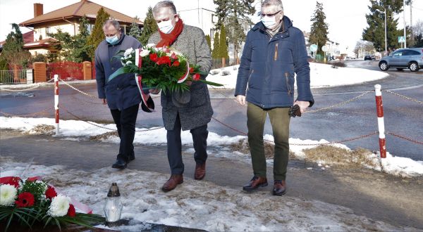 Starsota Mławski Jerzy Rakowski, wicestarosta Zbigniew Markiewicz, Przewodniczący Rady powiatu Mławskiego Jan Łukasik