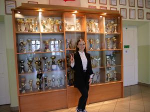 Zakwalifikowała się do okręgowego etapu olimpiady z drugim wynikiem w kraju
