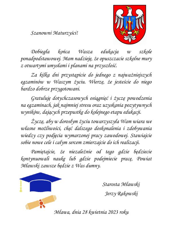 Życzenia dla Matrzystów