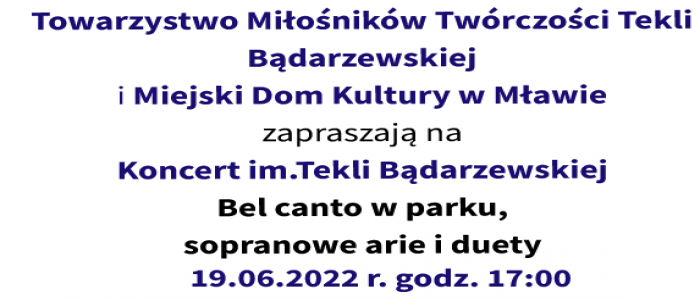 Zaproszenie na koncert "Bel canto w parku-sopranowe arie i duety by lukasia on Genially"