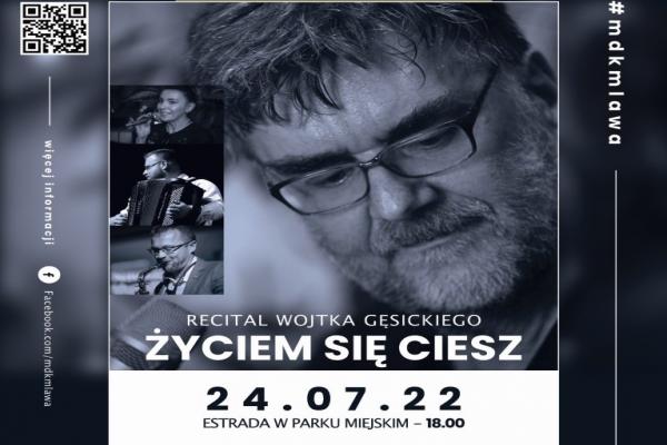 MDK zaprasza na recital Wojciecha Gęsickiego