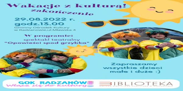 GOK Radzanów zaprasza na teatralne zakończenie wakacji