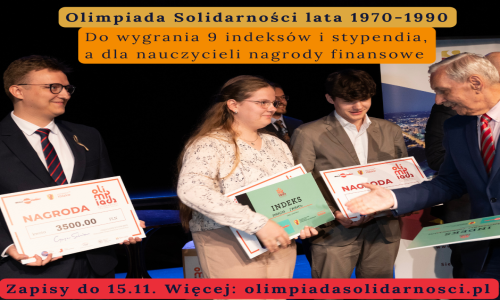 Nie zapomnijmy tamtych dni. Rusza IX edycja Olimpiady Solidarności