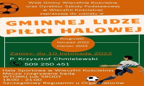 We Wieczfni zapraszają do udziału w Gminnej Lidze Piłki Halowej