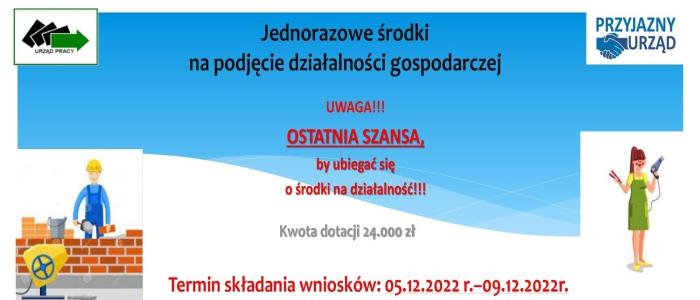 Ostatnia szansa na jednorazowe środki na podjęcie działalności gospodarczej