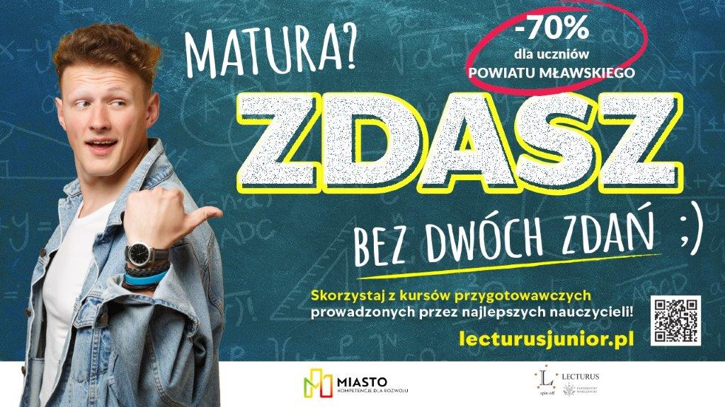 Kampania informacyjna wspierająca edukację młodzieży, w postaci kursów przygotowujących uczniów do egzaminów maturalnych