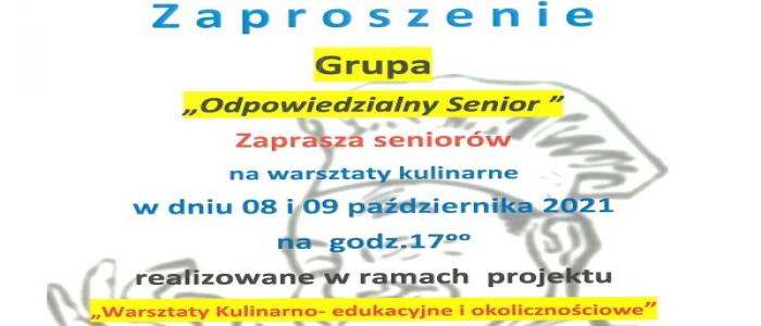 Seniorzy ze Strzegowa zapraszają na warsztaty kulinarne