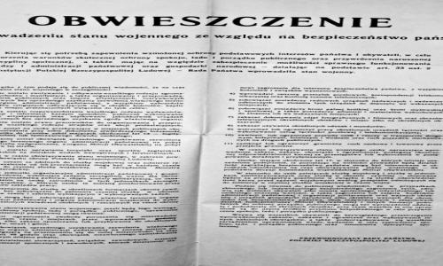 13 grudnia 1981 roku - Wprowadzenie stanu wojennego w Polsce