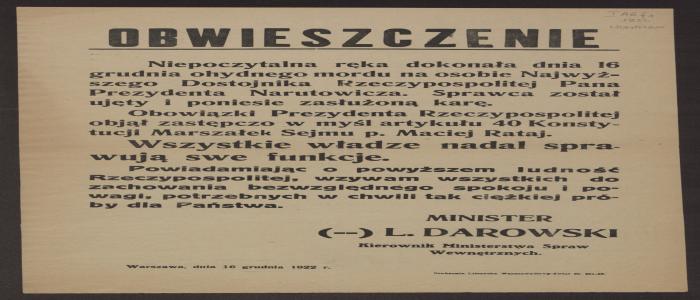 31 stycznia 1923 roku - Stracono Eligiusza Niewiadomskiego