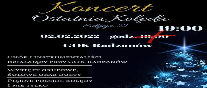 Gminny Ośrodek Kultury w Radzanowie zaprasza na koncert