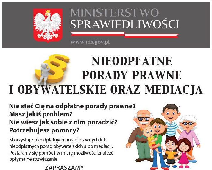 Informacje o pomocy prawnej i edukacji prawnej